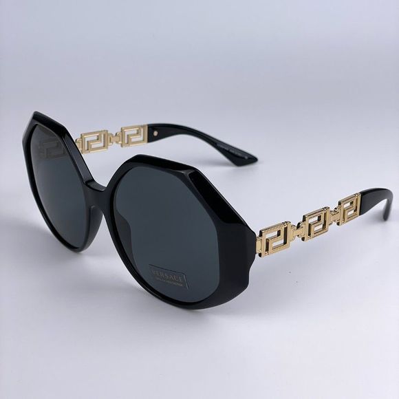 Versace Black and Gold Octagonal Sunglasses main image 12